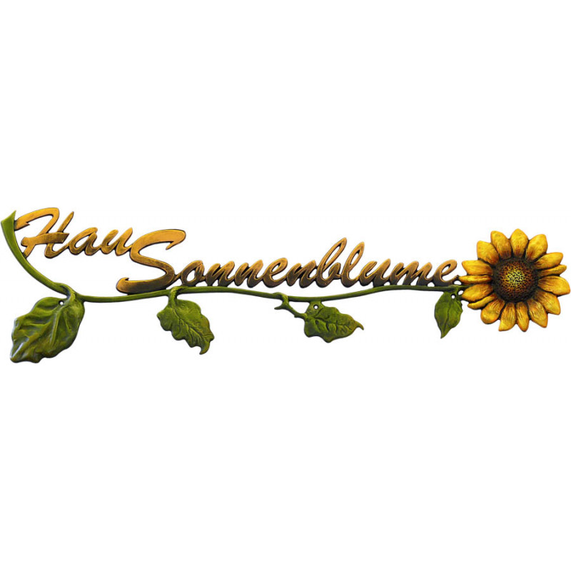 Sonnenblume Hausbeschriftung